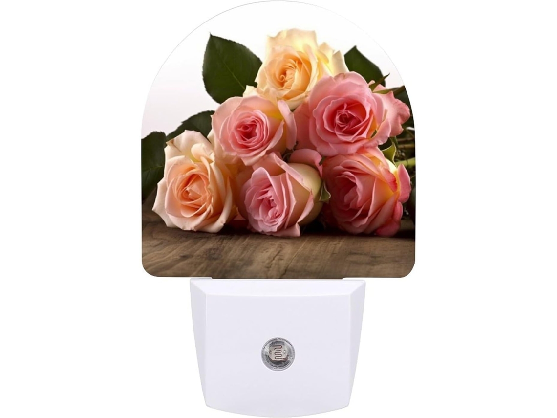 Luminária De Parede Quarto, Banheiro, Corredor E Mesa De Cabeceira, Com Design De Rosa E Sensor Led Light Ideal