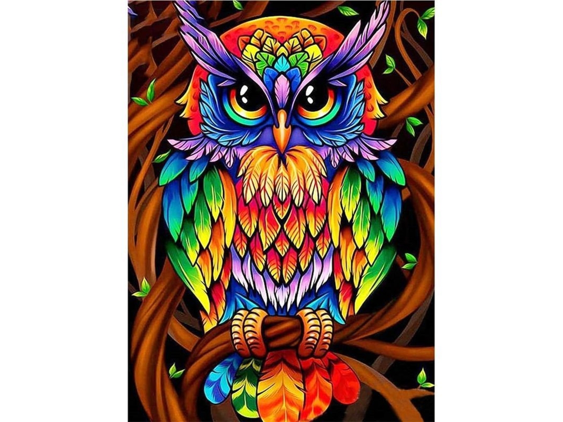 Kit De Pintura De Diamantes 5d Para Adultos Animales Coloridos Piedras Full Rhinestones
