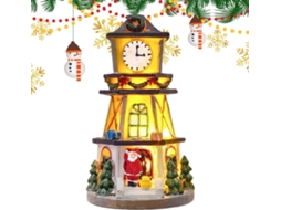 Casinhas De Natal Em Formato De Árvore | Vila Natalina Iluminada Para Decoração De Escritório