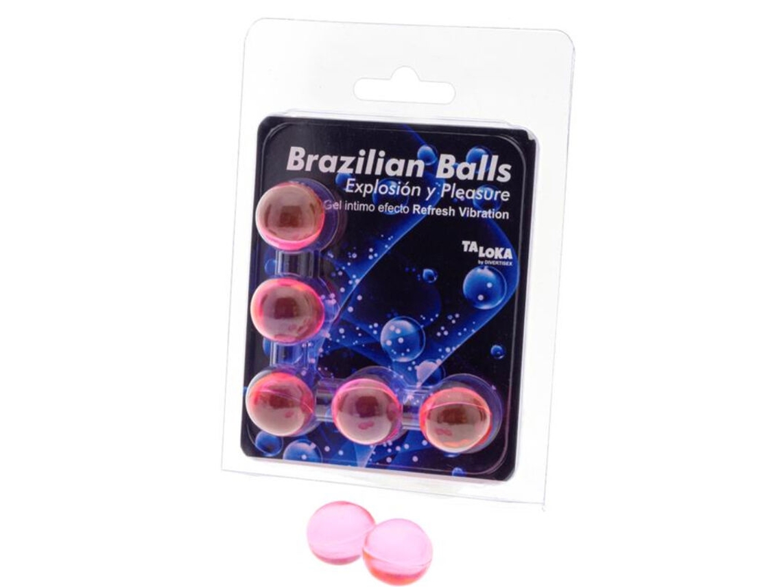 Estimulador DIVERTY SEXTALOKA 5 Bolas Brasileiras Refresh Efeito Vibrante Gel Emocionante
