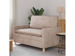 Vidaxl Sofá Bege 126 X 81 X 87,5 Cm Poliéster