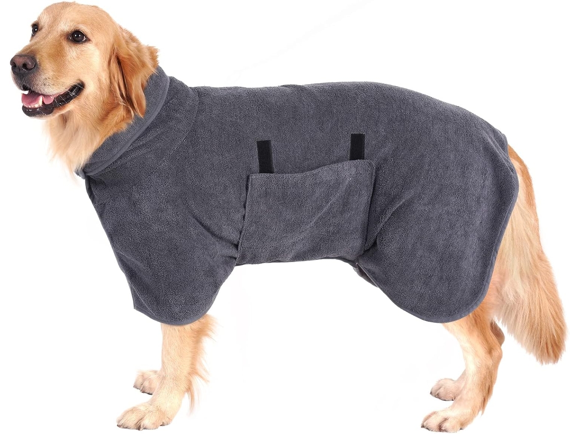 Toalha de Secagem, para Cães, Rápida, Tamanho G, Cinza AQUAFORGE