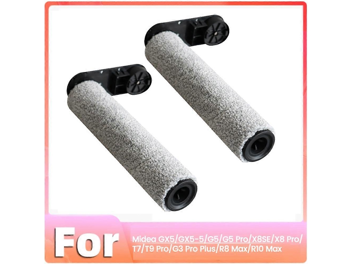 Conjunto De 2 Escovas De Rolo Para Lavadora De Pisos Midea Gx5/gx5-5/g5 Pro/x8se/x8 Pro T7/t9 Pro/g3 Pro Plus/r8 Max/r10 Max_glo