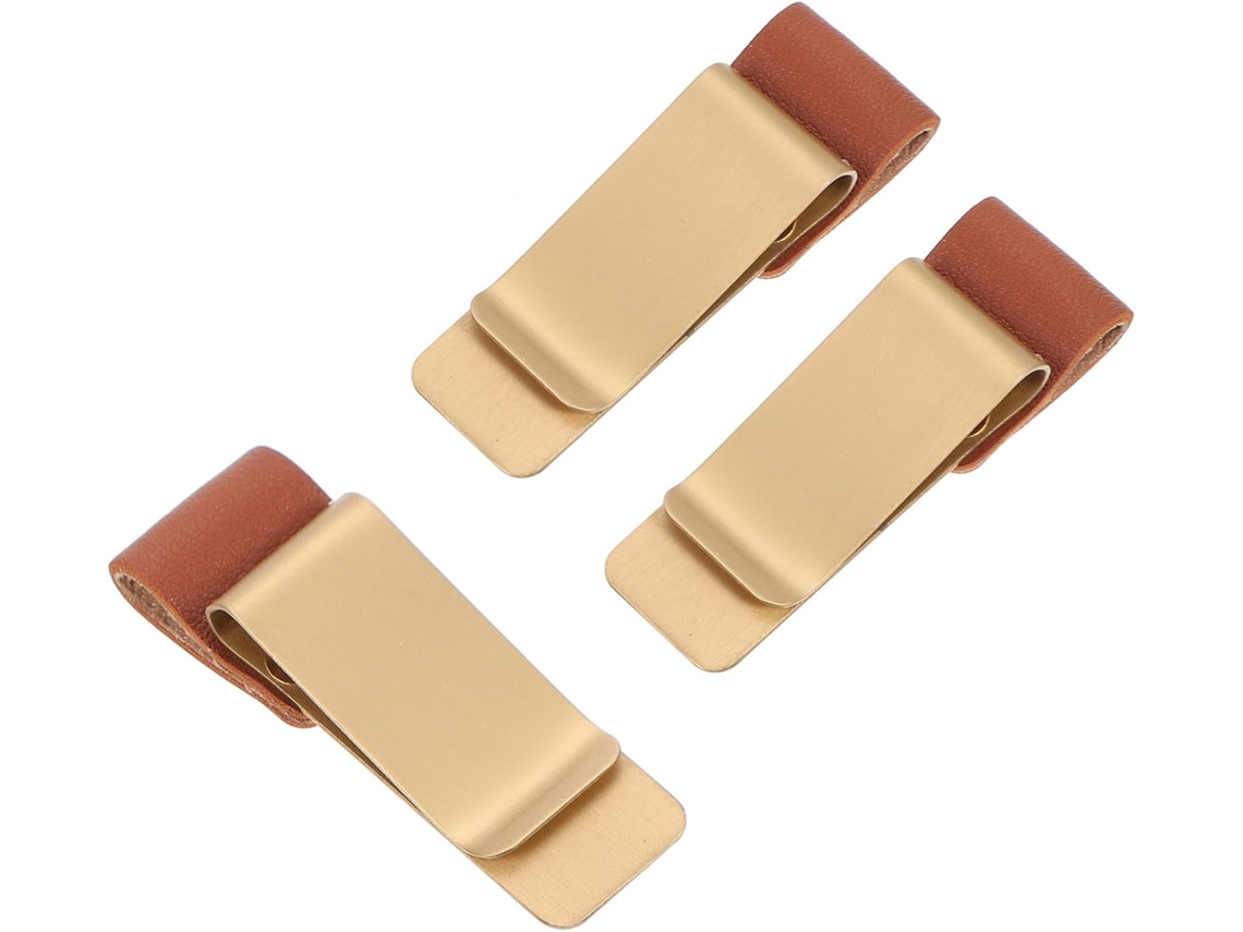 Aboofan 3-clipes De Papel Multifuncionais Em Aço Inoxidável Dourado Para Escritório E Escola, Clipes Resistentes Para