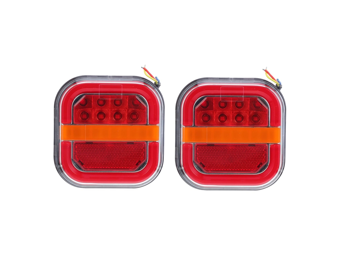 Conjunto De 2 Luzes De Reboque Led Com 24 Leds Cada, Em Plástico