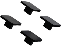 Conjunto De 4 Puxadores Quadrados Alumínio Para Portas E Gavetas Armários, Design Europeu Simples, Pega Confortável E