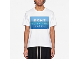 Rockinstone Jaws Movie Don't Go In The Water White Adult T-shirt Size:s