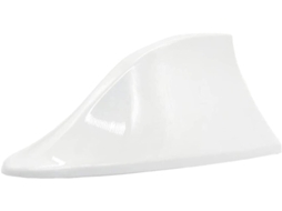 Antena de carro barbatana de tubarão AM/FM, sinal de rádio, base decorativa para caminhão, SUV, carro com fita adesiva Slowmoose (branco)
