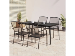 Vidaxl 5 Pcs Conjunto De Jantar Para Jardim Aço Antracite