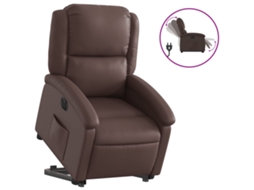 Electric Stand Up Recliner Chair, Electric Stand Up Recliner Chairs Vidaxl Marrom Couro Artificial