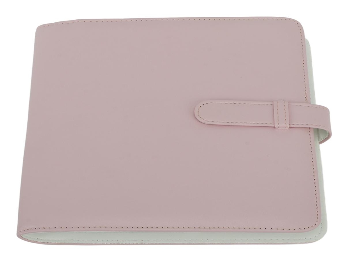 Álbum de Fotos Lurelia, 256 Bolsas, 3 Polegadas, Acabamento Em Couro, Camada Em Pu, Cor Rosa