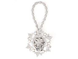 Apertos de Cortina Magnéticos de Primavera com Strass Prata Decoração de Janela Elegante Fivelas