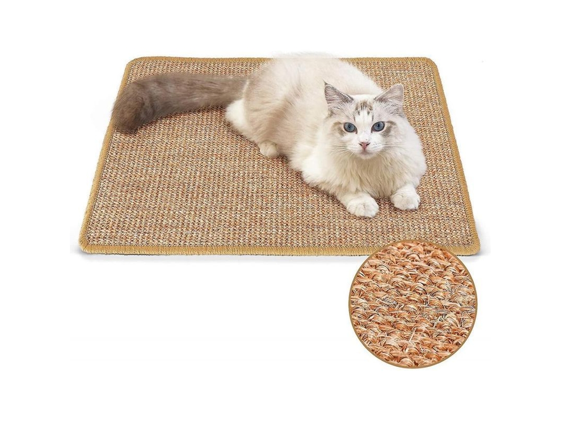 2026-tapete De Rasqueo Para Gatos De Sisal Natural 60x40 Cm, Antideslizante, Protege Alfombras Y Suelos