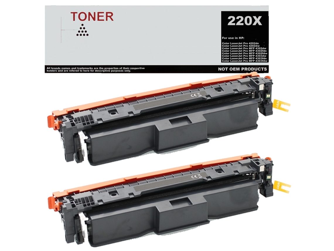 Toner preto 220X/220A Pack 2 compatível com HP W2200X GENÉRICO