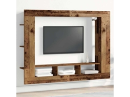 Vidaxl Gabinete Para Tv 152 X 22 X 113 Cm Madeira Antiga