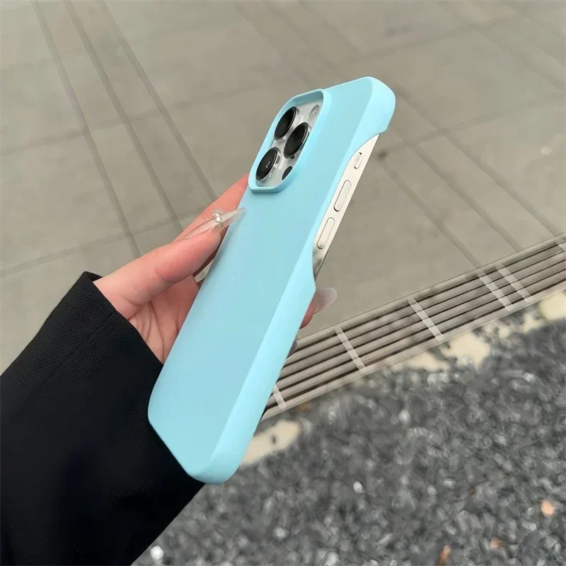 (azul Iphone 14 Pro) Capa Ultrafina Fosca Para Celular, Feita De Silicone, Resistente A Choques E Impactos.