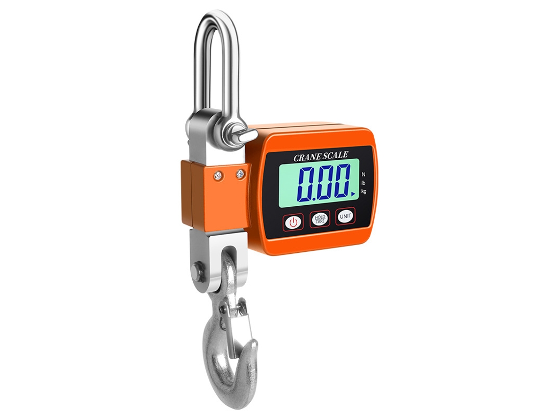 Balança Digital Suspensa Czhhmart Para Uso Industrial Pesado Na Construção Civil (capacidade: 300 Kg/100 G) Laranja