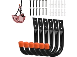 Ganchos Para Escada De Garagem, Conjunto De 6 Suportes De Parede Para Ferramentas | Suporte Para Tubos