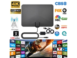 Antena De Tv 4k Hd Com Receptor Sinal 360°