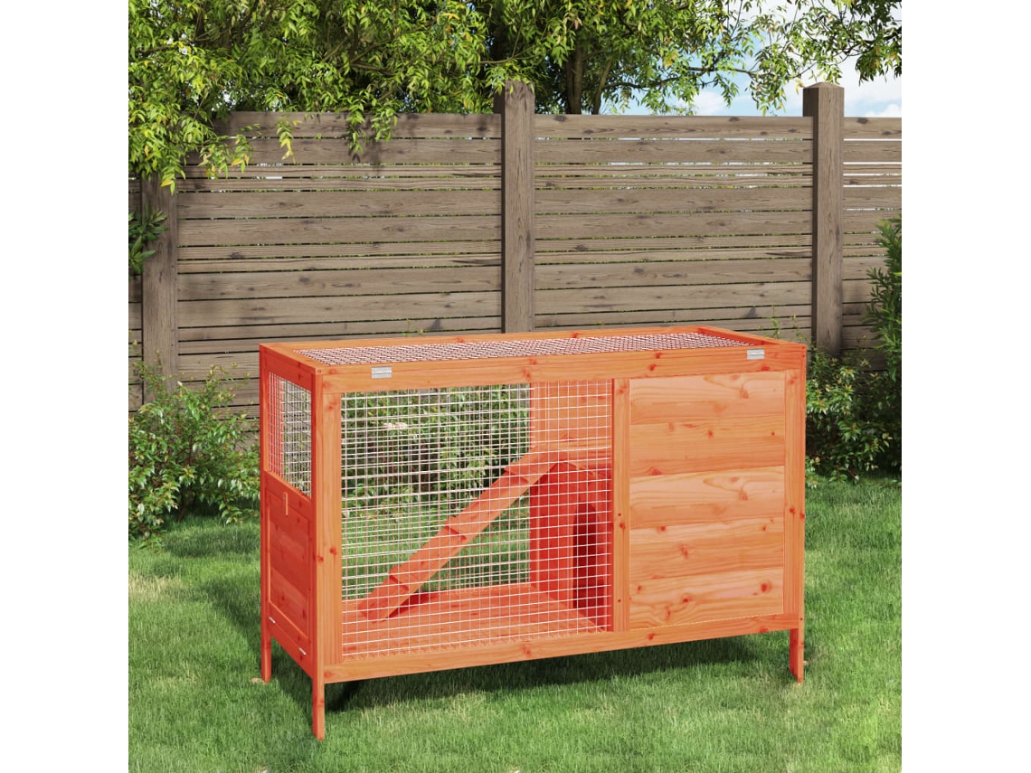 Vidaxl Coelheira 103x44x69,5 Cm Pinho Maciço Castanho
