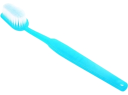 Escova De Banho 40cm Em Formato Dentes, Com Cabo Longo Em Abs E Cerdas Flocadas Para Uma Limpeza Divertida Das Costas