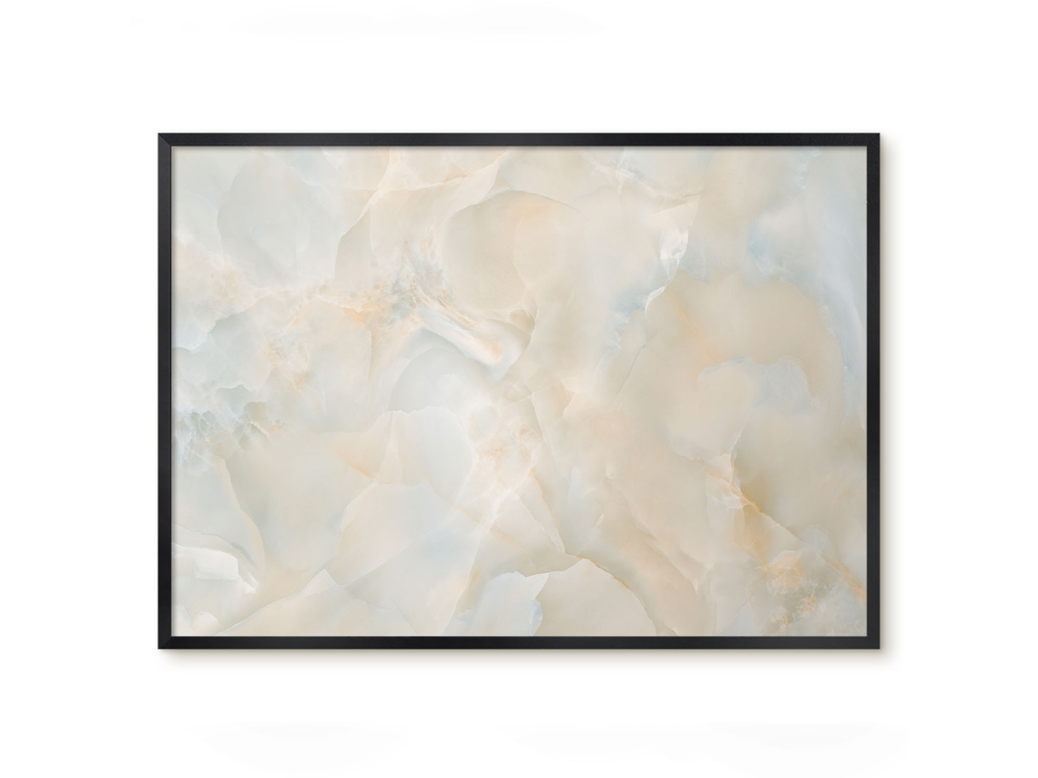 Quadro de parede magnético com estampa de mármore delicado para escritório (70x50 cm)