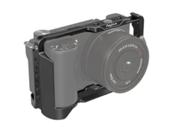 Cage De Cámara Poyinco Jn-138 Para Sony Zv-e10 Ii, Aluminio Com Cold Shoe E Roscas De 1/4 3/8 Polegadas