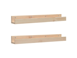 Wall Shelf, Wall Shelves Vidaxl Marrom Madeira De Pinho (80 X 12 X 9 Cm)