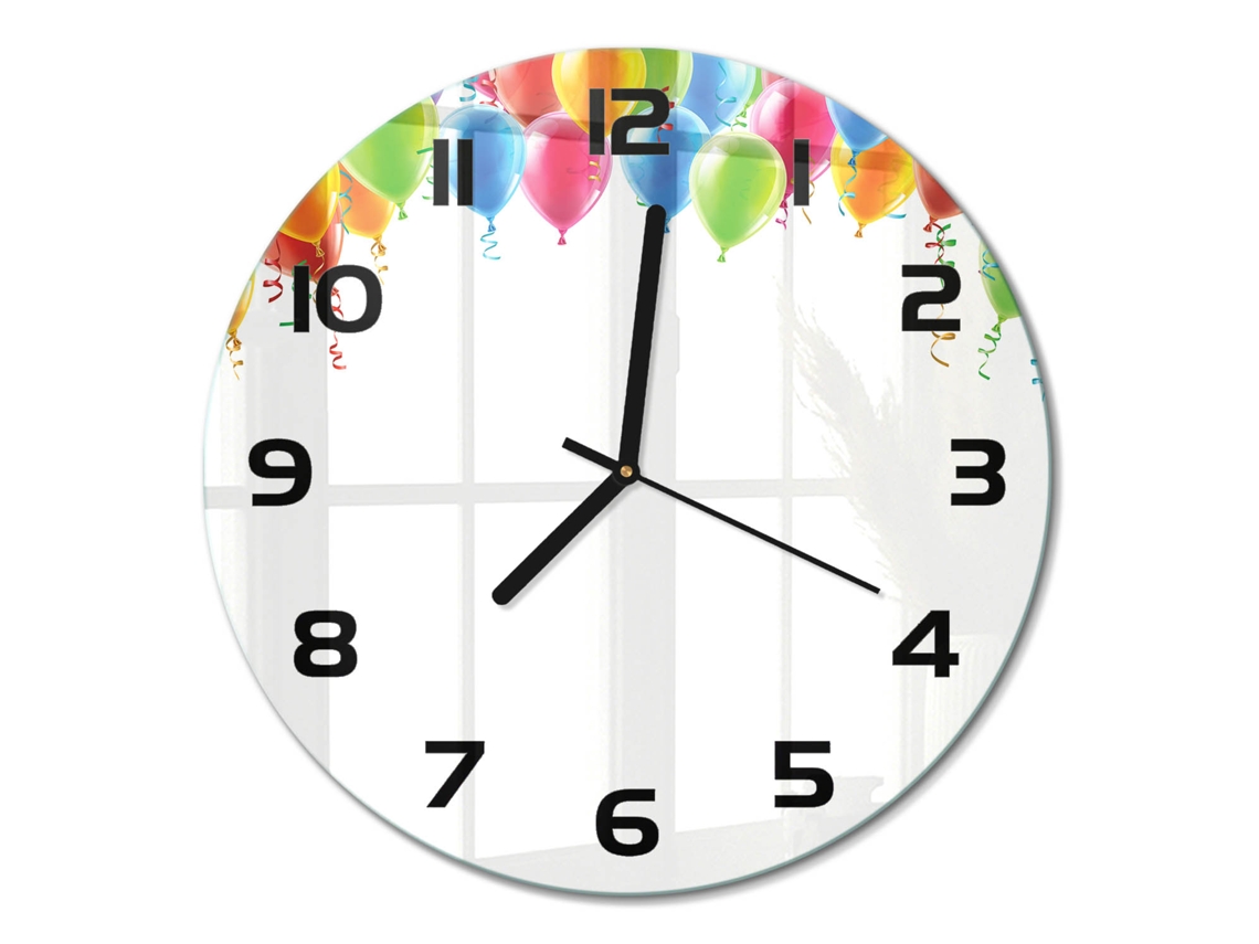 Relógio De Parede Multicor Decorativo Quadrado Espelharte (30 Cm)