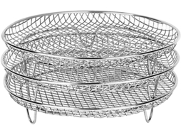 Prateleiras Para Fritadeira A Ar, Prateleiras Desidratadoras Empilháveis Multicamadas De Aço Inoxidável 304, Torradas Sunny Spaces