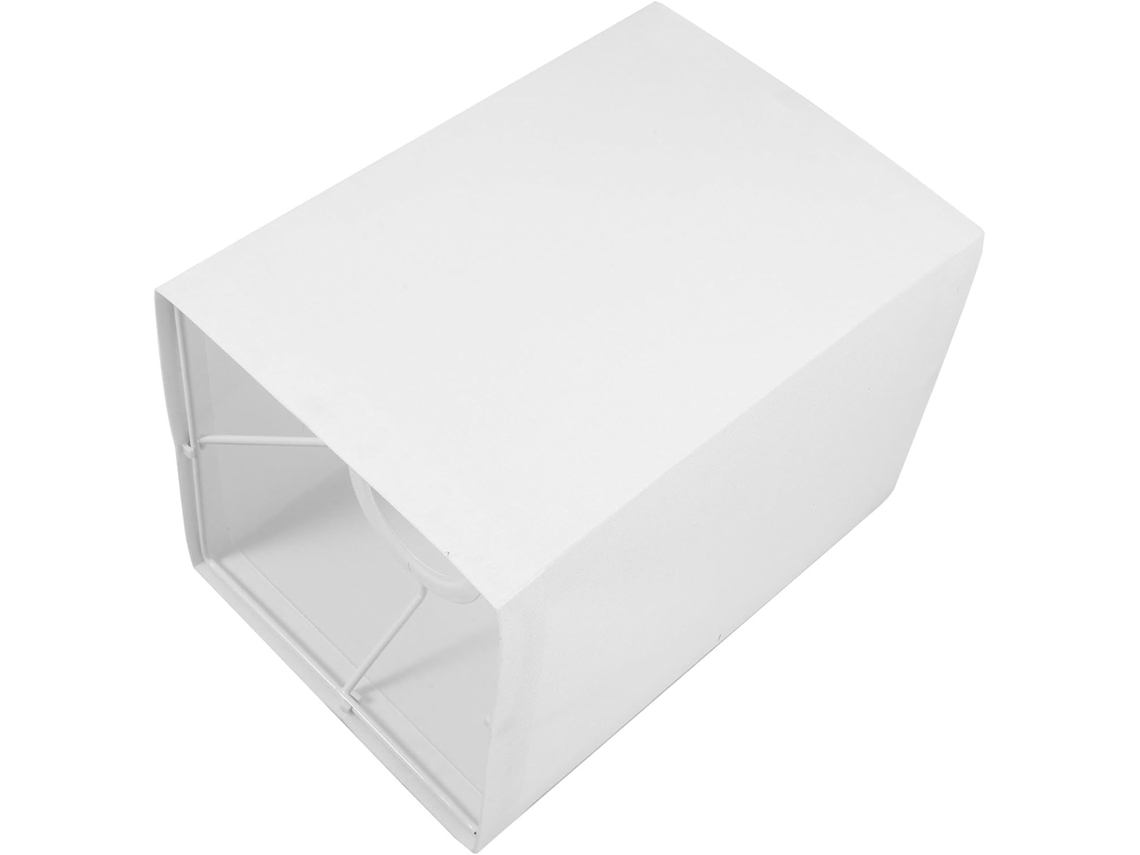 Cúpula De Substituição Para Luminária De Chão, Retangular, Em Tecido Branco.