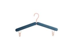 Cabide Plegable para Viaje Portátil Multifuncional Azul Con Pinzas