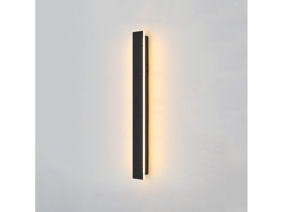Luminária De Parede, Luminária De Parede Externa Preta Em Formato Faixa, Luminária De Parede Preta À Prova D Água Ip65