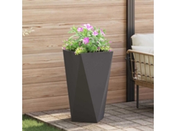 Vidaxl Floreira Preto 40 X 40 X 75 Cm Aço