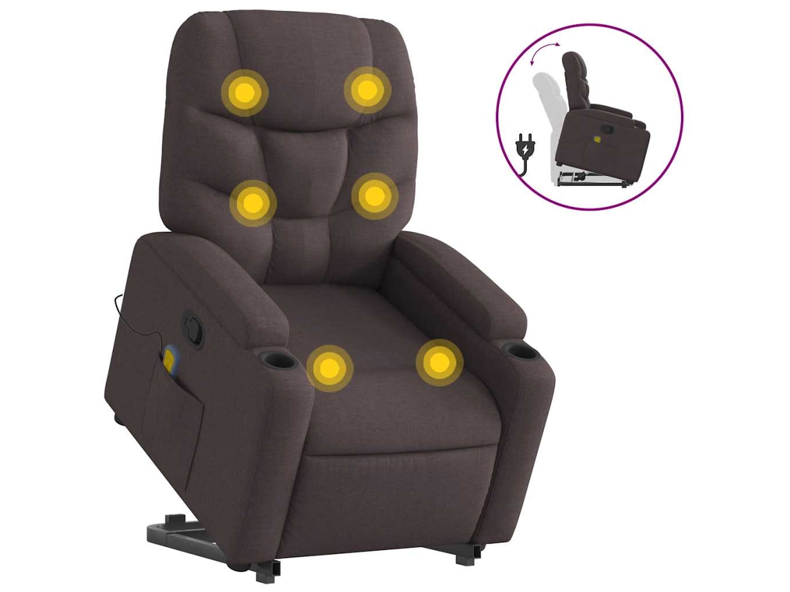 Stand Up Massage Recliner Chair, Stand Up Massage Recliner Chairs Vidaxl Marrom Tecido