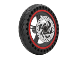 Pneu Traseiro de 110mm com freio a disco S/MARCA, alumínio, para Xiaomi M365 1S, vermelho