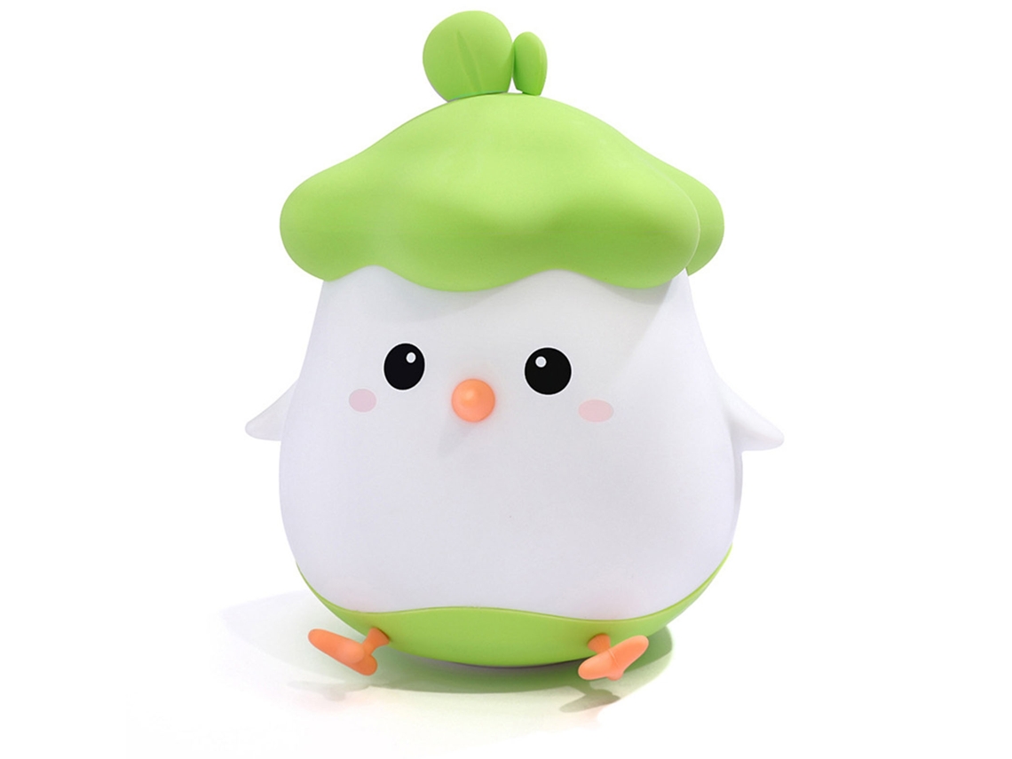 Luz Noturna Fofa Controle Toque Led Frango Vegetal | S/MARCA
