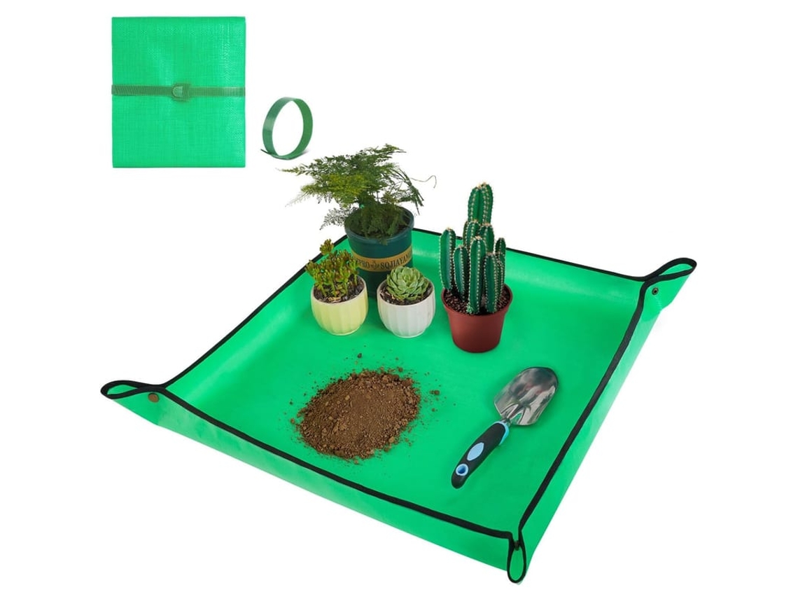 Tapete Para Transplante De Plantas Indoor Com Controle De Bagunça Impermeável Dobrável Para Succulentas Verde