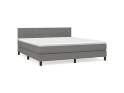 Box Spring Bed, Box Spring Beds Vidaxl Cinzeto Tecido (160 X 200 Cm)