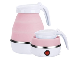 Bule Elétrico Dobrável Nova Line de Silicone Food Grade para Viagem (0.6l, Rosa)