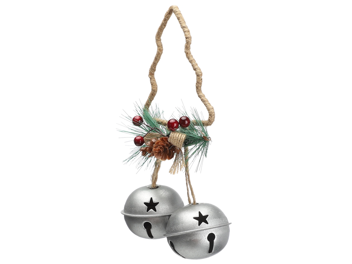 Laxiscreed Bola De Natal Prateada Em Ferro Para Decoração Festiva