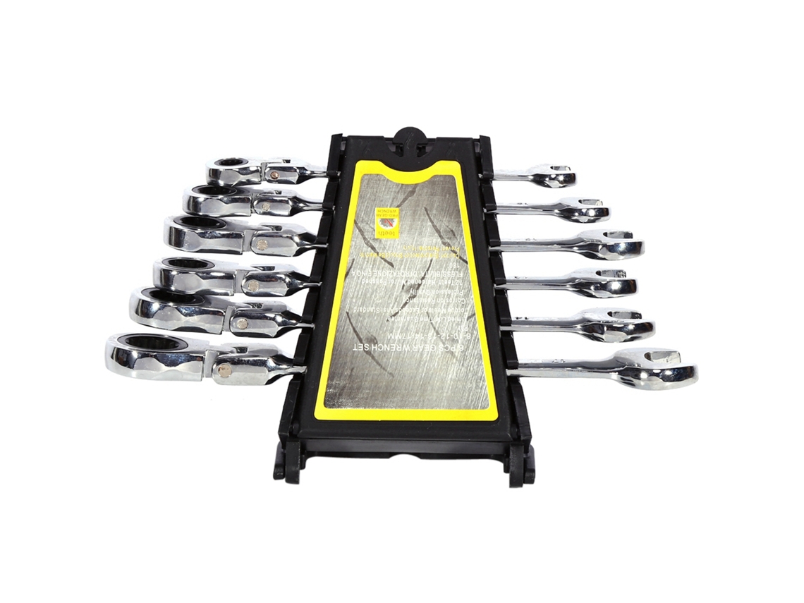 Conjunto de 6 chaves de fenda com catraca aço crv e carbono 45 para reparo manual