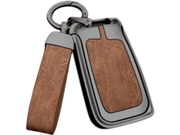 Capa Dobrável Para Chave De Carro Em Liga Zinco E Couro, Proteção Completa, Compatível Com Skoda Fabia Mk 1 2 3