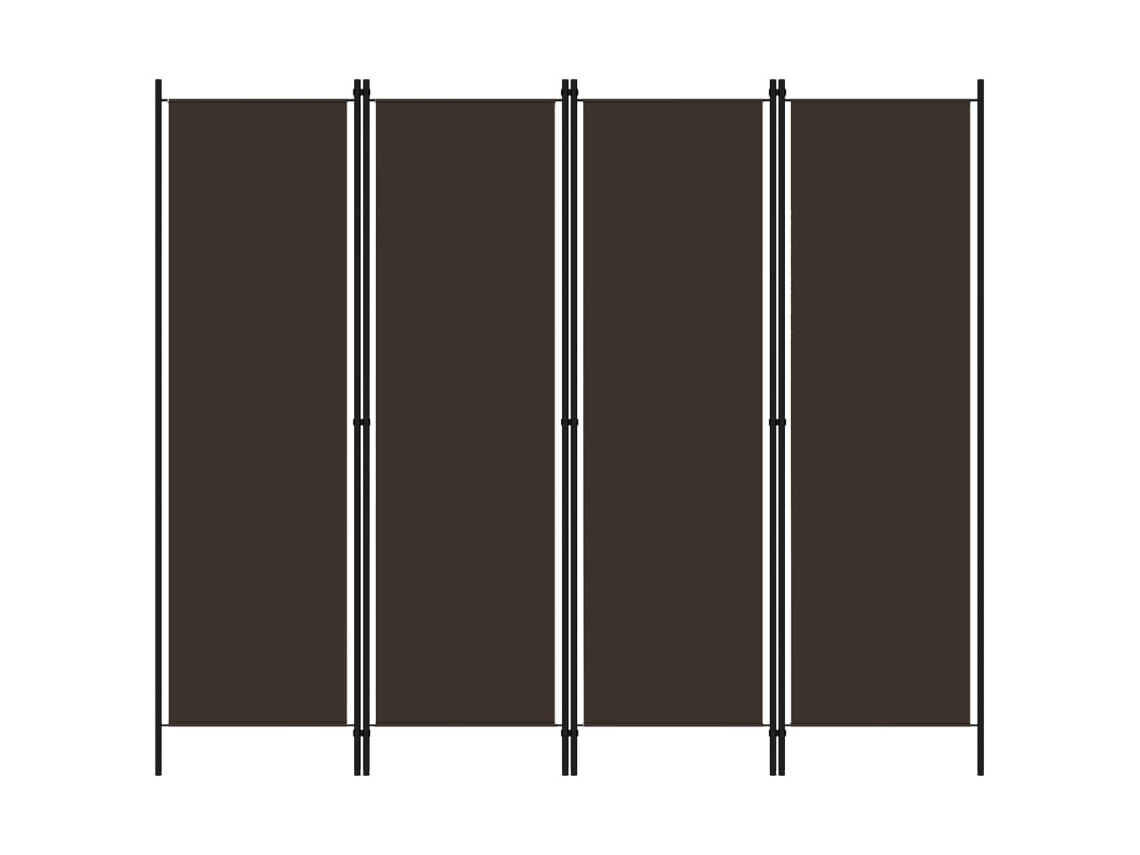 Vidaxl Divisória De Quarto Com 4 Painéis 200x180 Cm Castanho