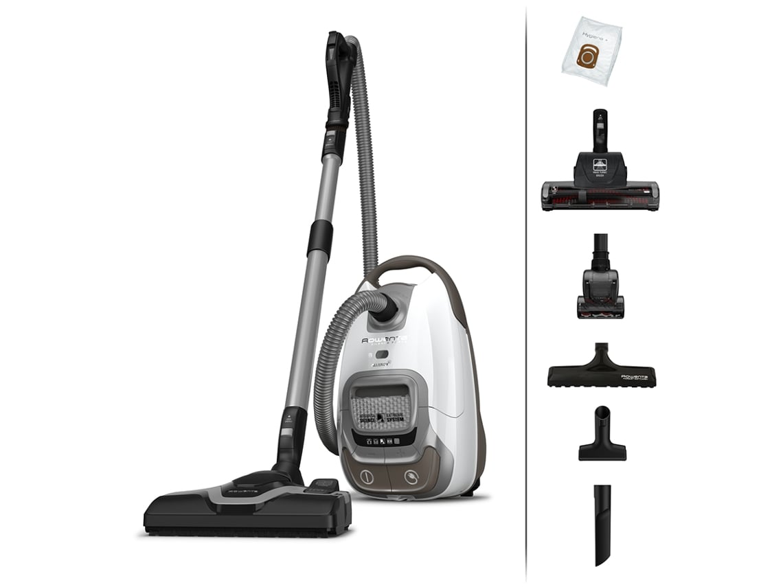 Aspirador com saco ROWENTA Silence Force Total Care RO7487EA (57 dB - Saco de Pó 4.5 L)