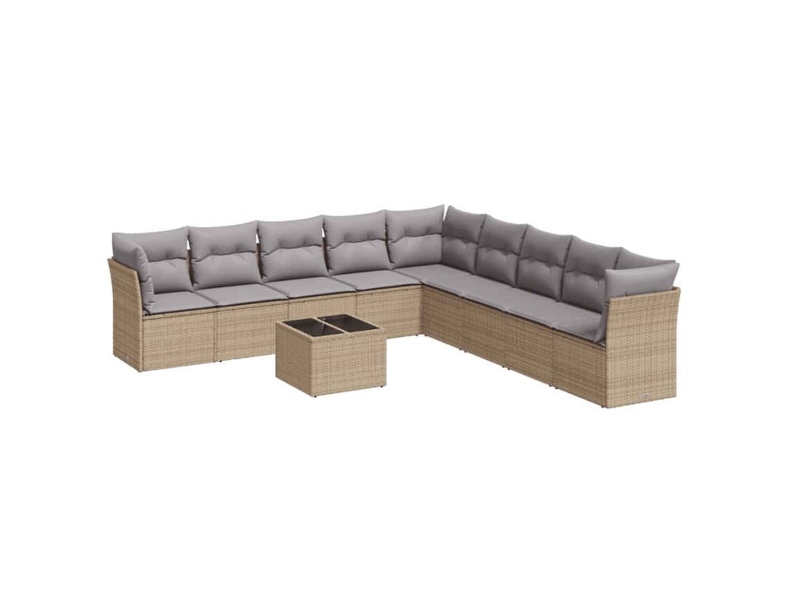 Garden Sofa Set, Garden Sofa Sets Vidaxl Bege Rattan / Vime (n/a)