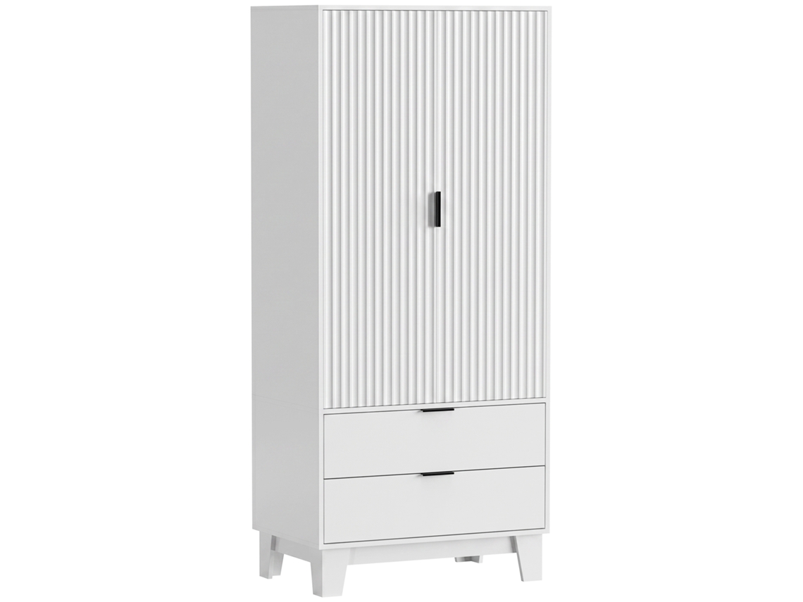 Guarda-roupa Moderno Para Quarto, 80x50x180 Cm, Branco