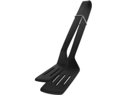 Pinça De Cozinha Multifuncional Em Silicone Preto, Fácil De Limpar, Com Superfície Lisa, Ideal Para Cozinhar E Fazer