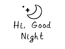Adesivo de Parede com Frase "Hi Good Morning/Night" para Quarto S/MARCA