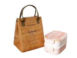 Bolsa Térmica De Papel Dupont Para Almoço, Compatível Com Tyvek, Revestida Com Folha De Alumínio, Leve, 21x20x18cm, Marrom